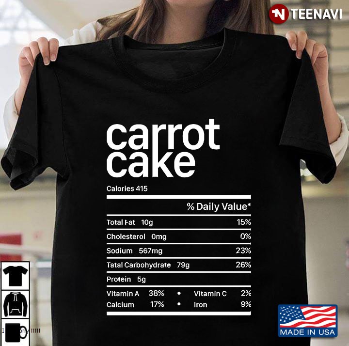Carrot Cake Nutrition Facts Family Matching Christmas Costume Gift