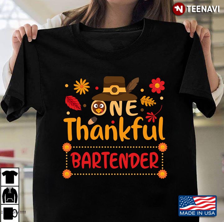 One Thankful Bartender Thanksgiving Outfit Gift