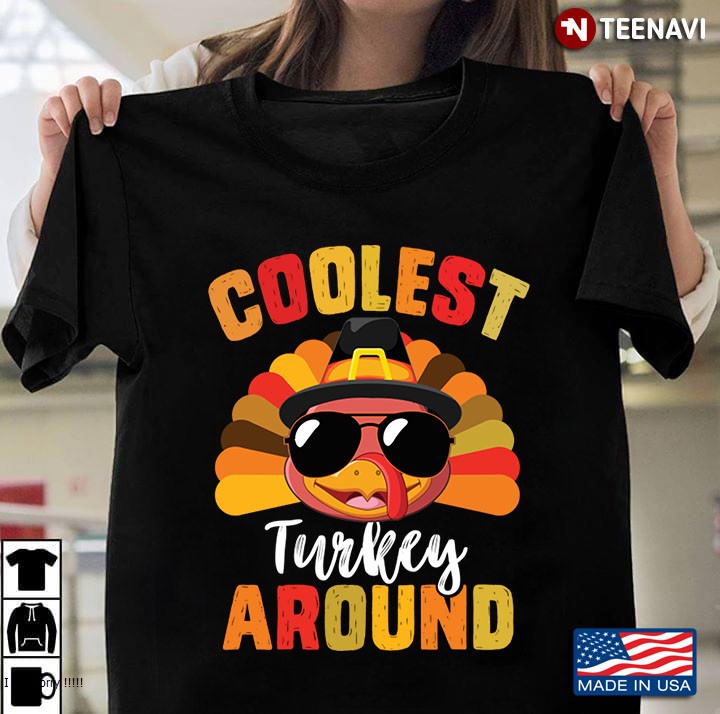 Coolest Turkey Around Funny Thanksgiving Boy