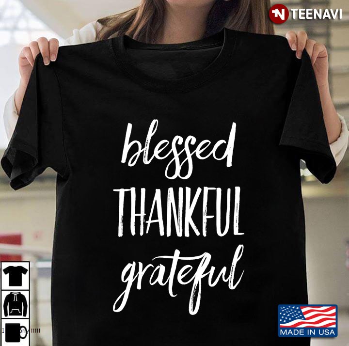 Thankful Blessed Grateful Fall Gift Thanksgiving