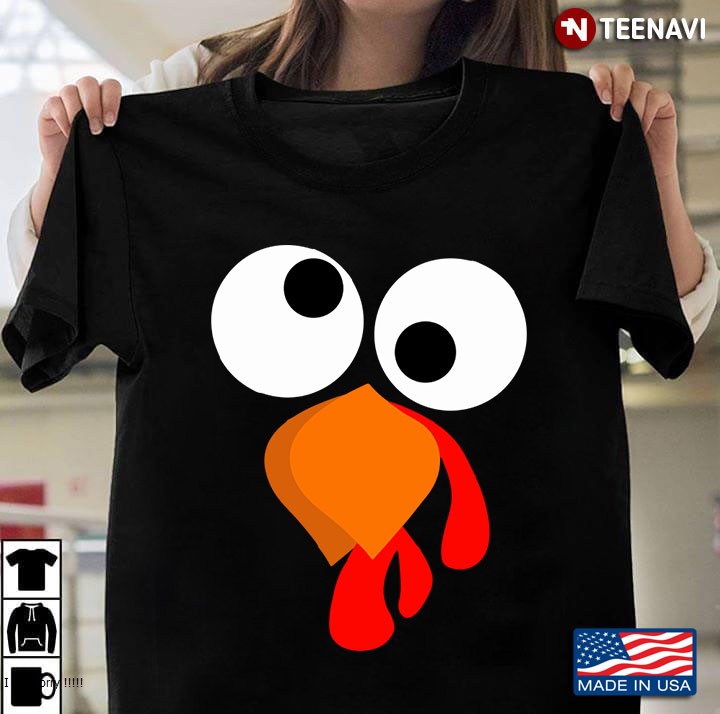 Cute Turkey Face Thanksgiving Funny Turkey Day Costume Gift