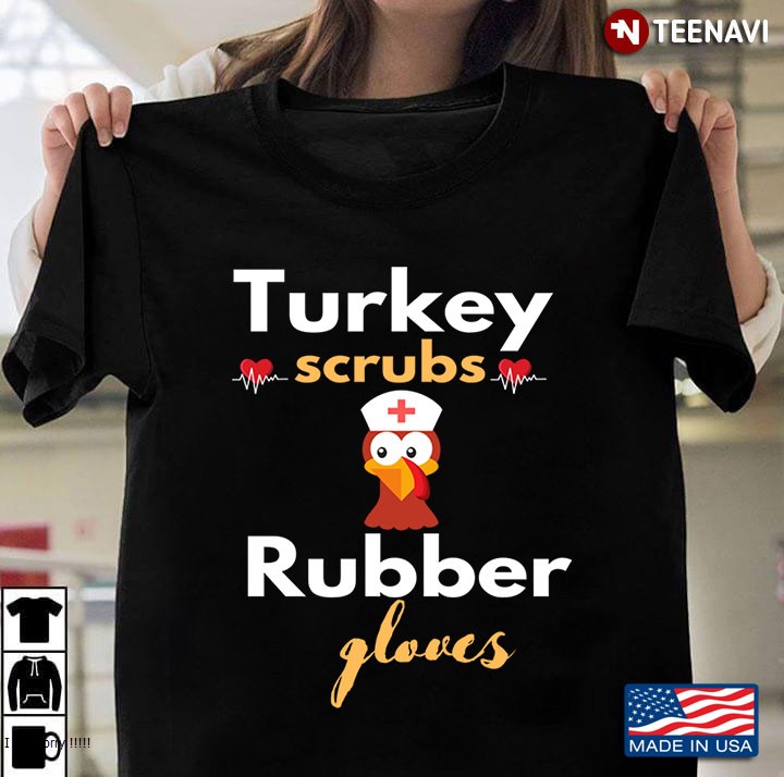 Thanksgiving Scrub Tops Women Turkey Nurse Holiday Nursing