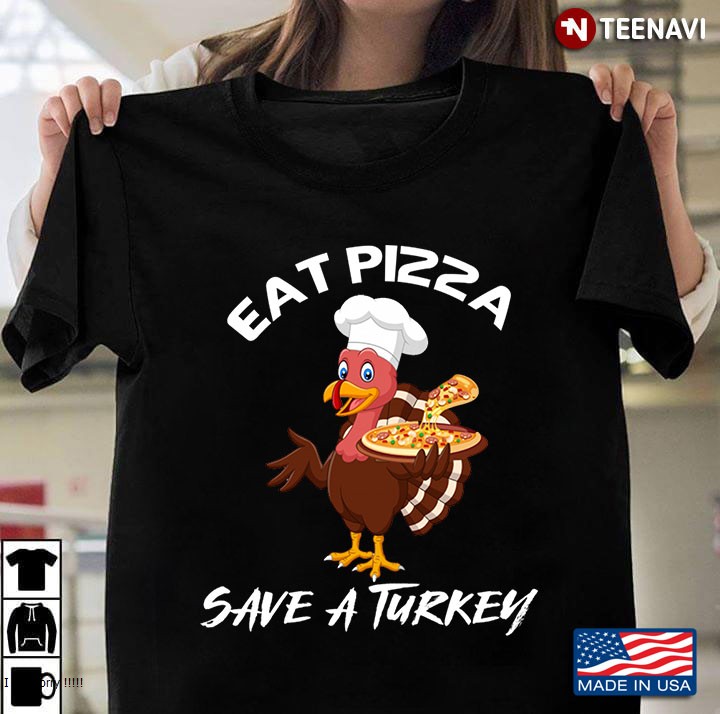 Turkey Eat Pizza Funny Thanksgiving