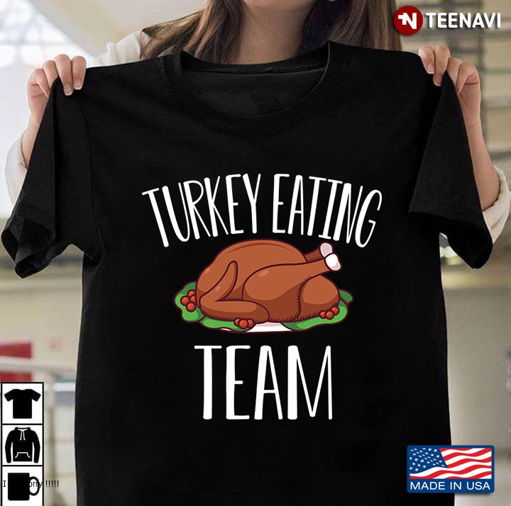 Turkey Eating Team Happy Thanksgiving Day With Turkey For Feast Lovers