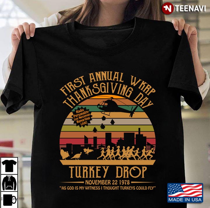 First Annual Wkrp Thanksgiving Day Turkey Drop Vintage Retro Wkrp In Cincinnati