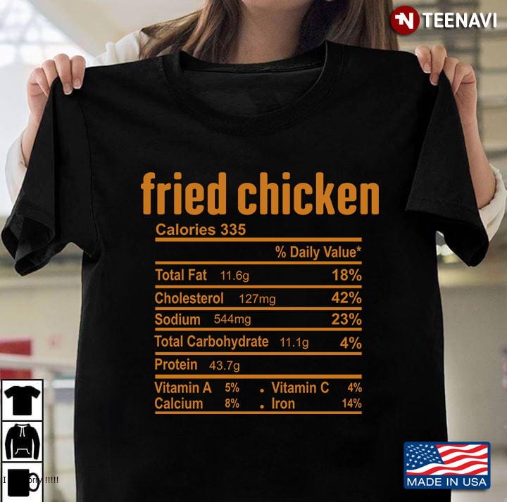 Funny Fried Chicken Nutrition Facts Matching Thanksgiving