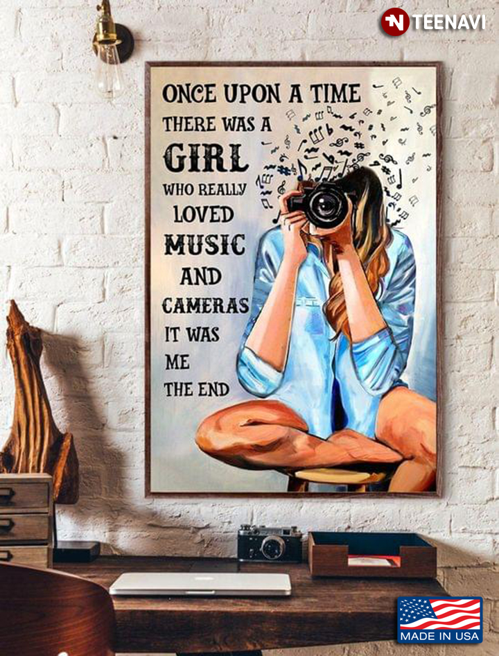 Vintage Girl & Camera Once Upon A Time There Was A Girl Who Really Loved Music And Cameras