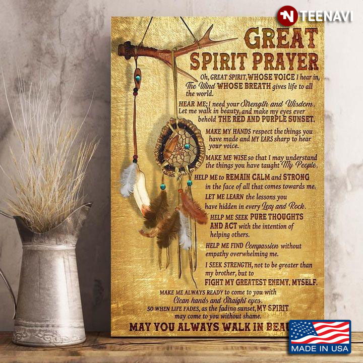 Vintage Native American Great Spirit Prayer