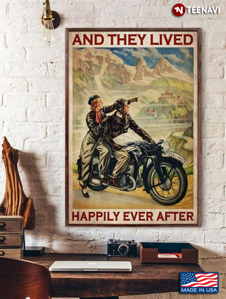 Vintage Biker Couple And They Lived Happily Ever After