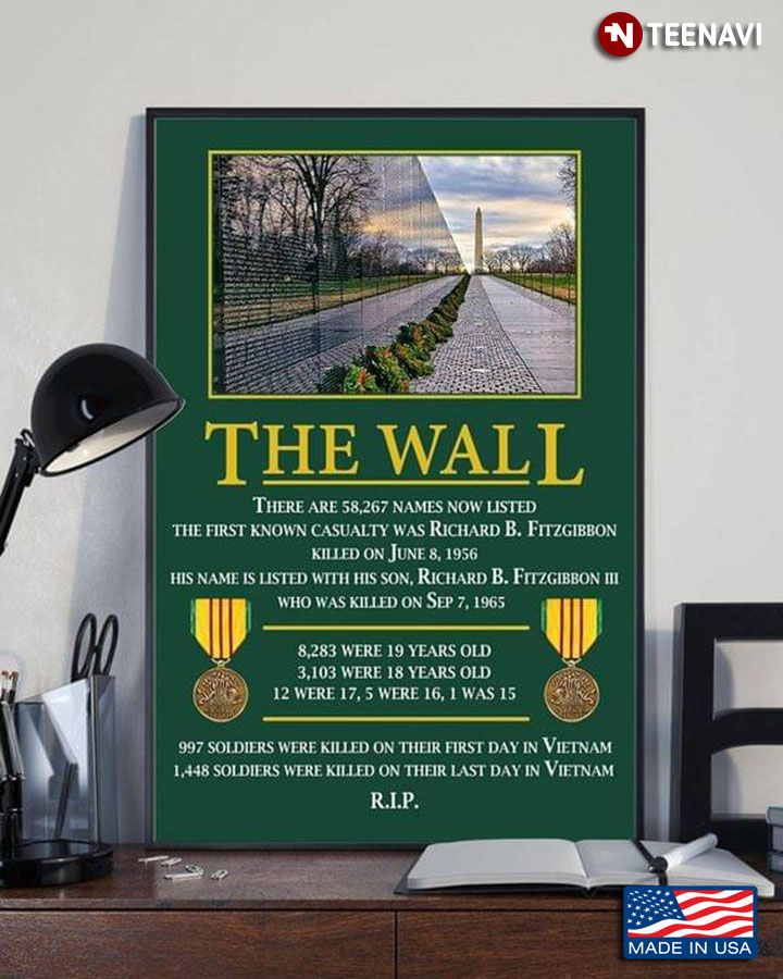 Green Theme In Memory Of All The Vietnam Veterans The Wall There Are 58,267 Names Now Listed