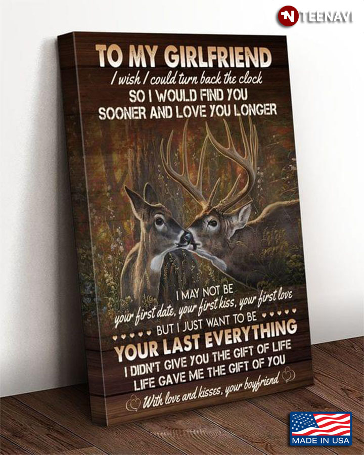 Vintage Deers Kissing To My Girlfriend I Wish I Could Turn Back The Clock So I Would Find You Sooner