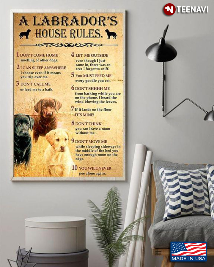 New Version A Labrador’s House Rules 1 Don’t Come Home 2 I Can Sleep Anywhere 3 Don’t Call Me
