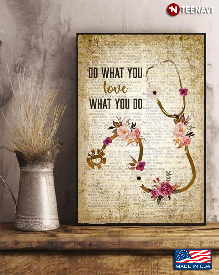 Vintage Dictionary Theme Floral Stethoscope Nurse Do What You Love Love What You Do