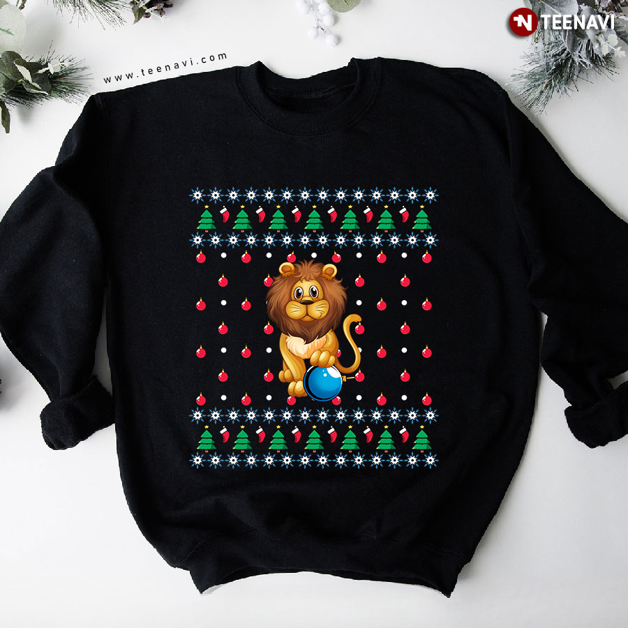 Lion Ugly Christmas Xmas Sweatshirt