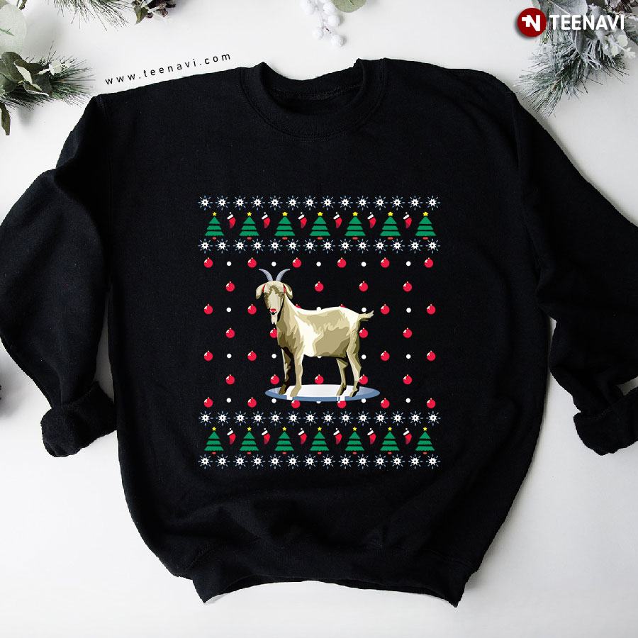 Goat Ugly Christmas Xmas Sweatshirt