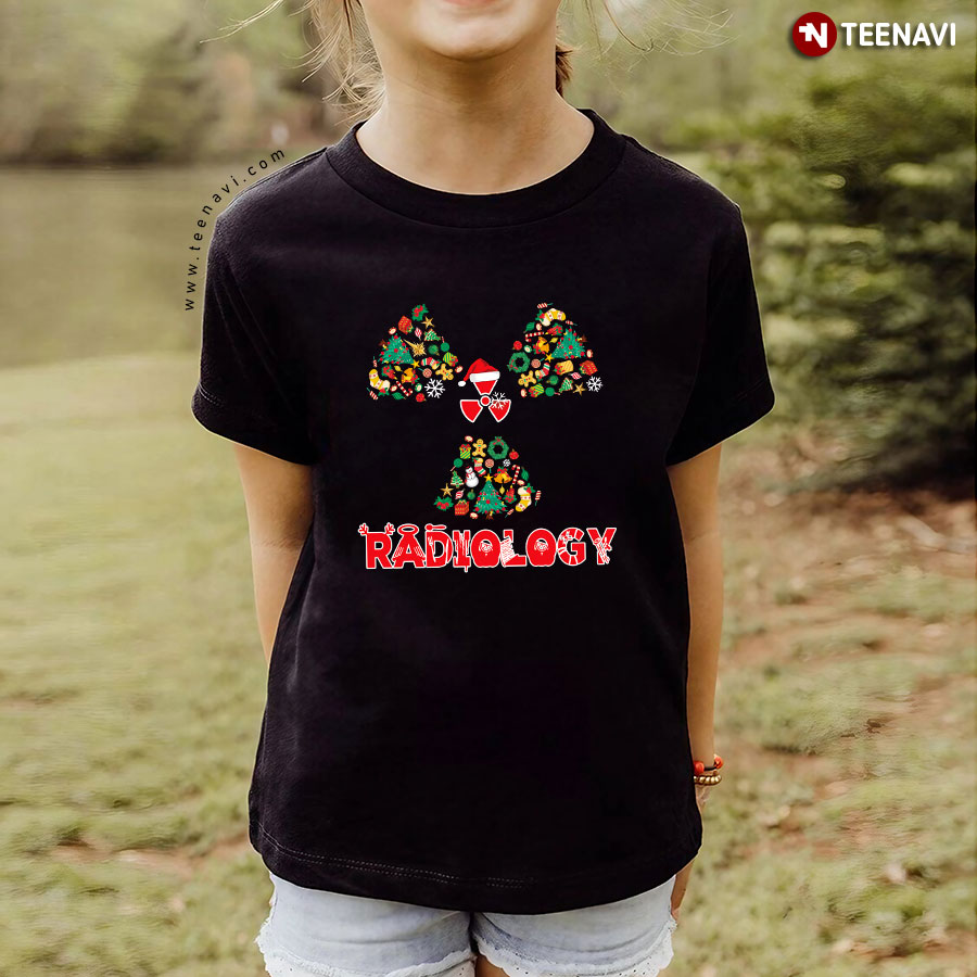 Radiology With Christmas Hat Christmas Tree T-Shirt