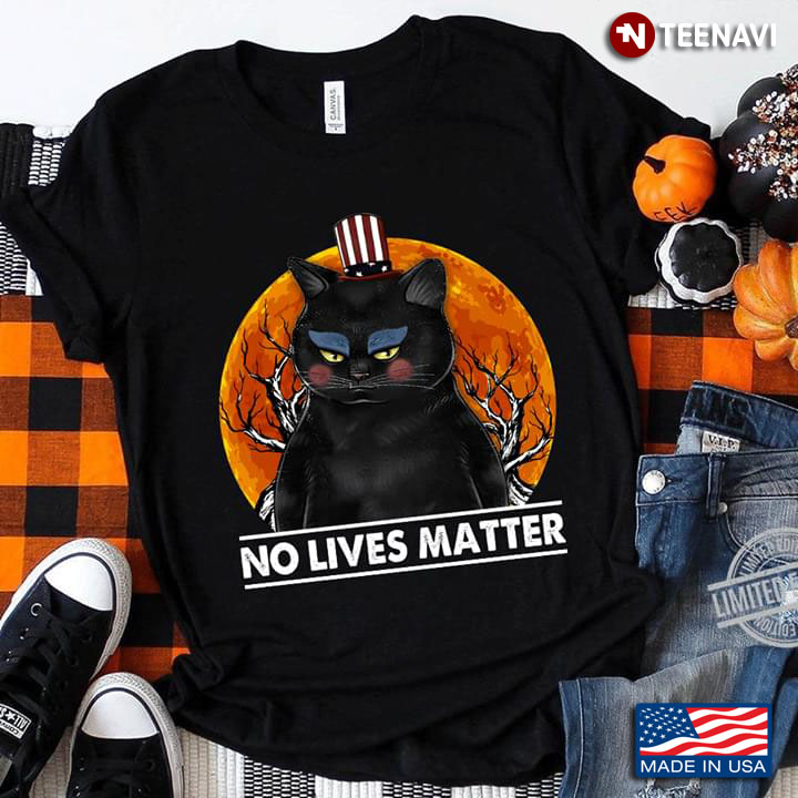 Black Cat No Lives  Matter Halloween