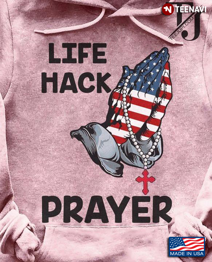American Flag Christian Cross Life Hack Prayer