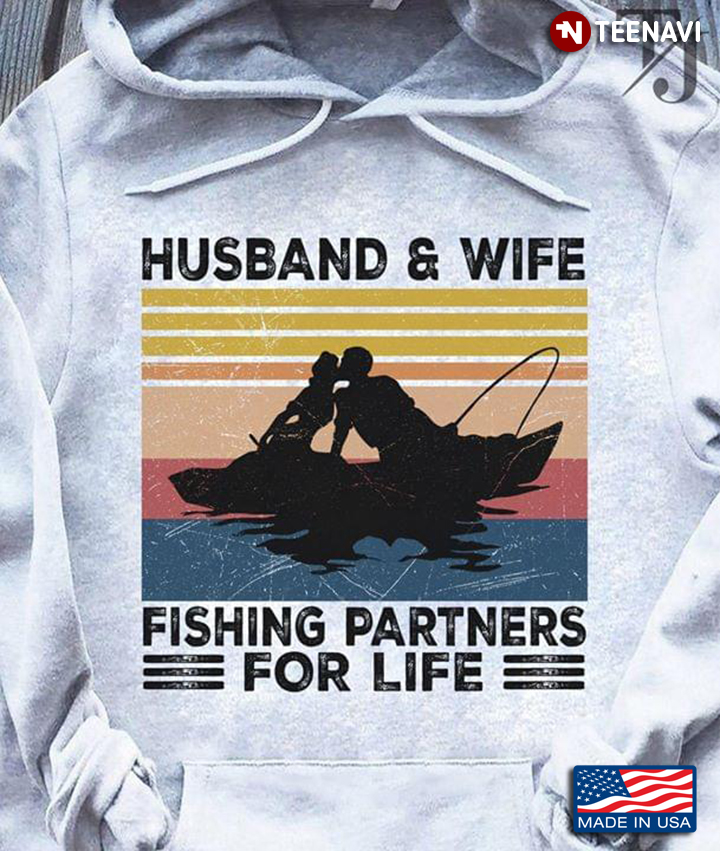 Husband And Wife Fishing Partners For Life Vintage