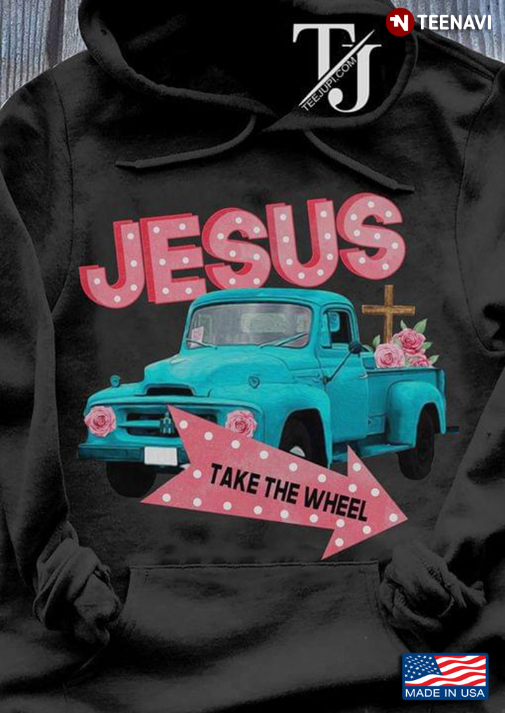 Christian Cross Rose Jesus Take The Wheel