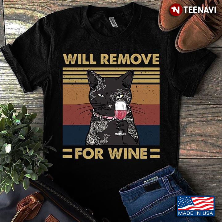 Black Cat  Will Remove For Wine Vintage
