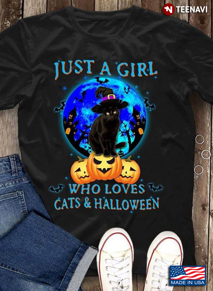 Pumpkin Witch Cat Just A Girl Who Loves Cats And Halloween