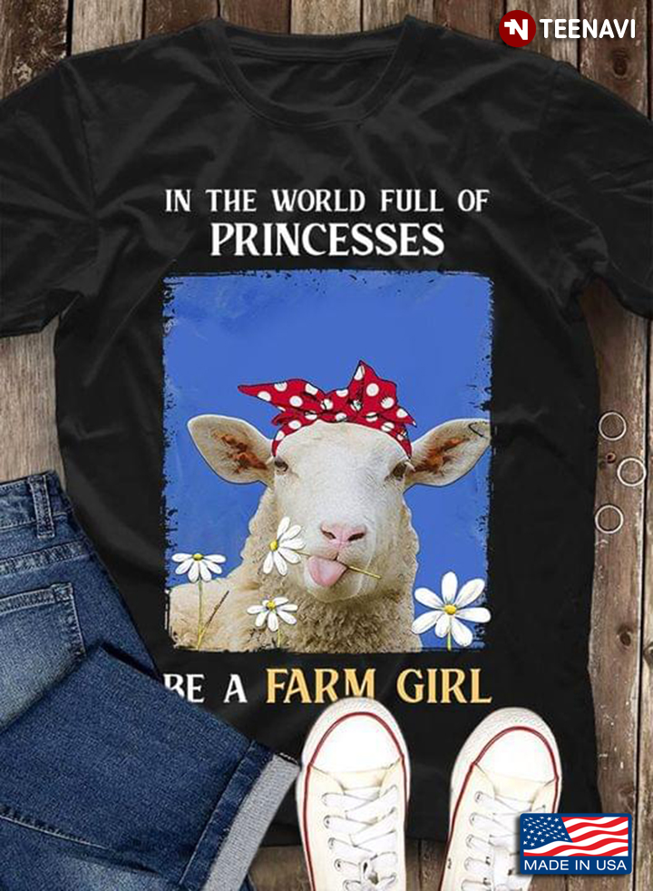 Sheep Full Of Princesses Be A Farm Girl With Bandana