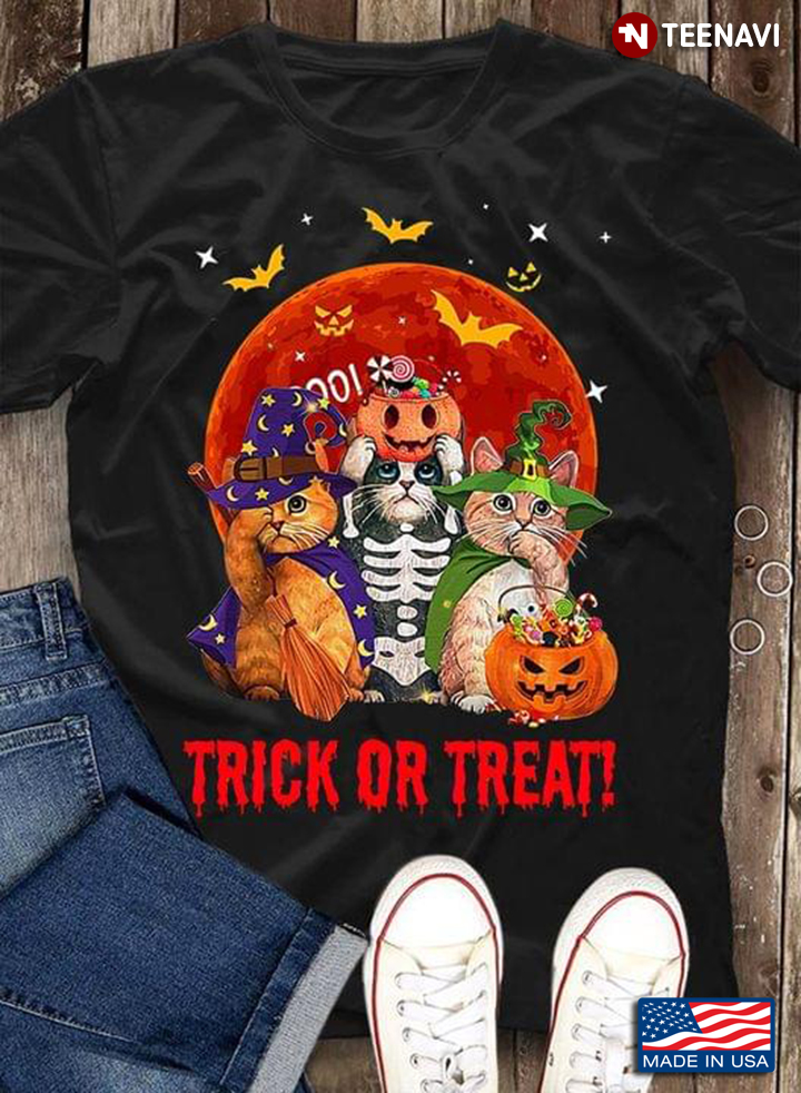 Cats Trick Or Treat Halloween