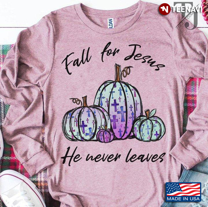 Pumpkin Cross Fall For Jesus He Never Leaves