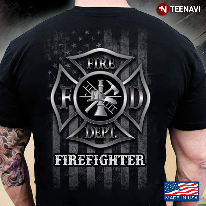Firefighter American Flag And Fire Department