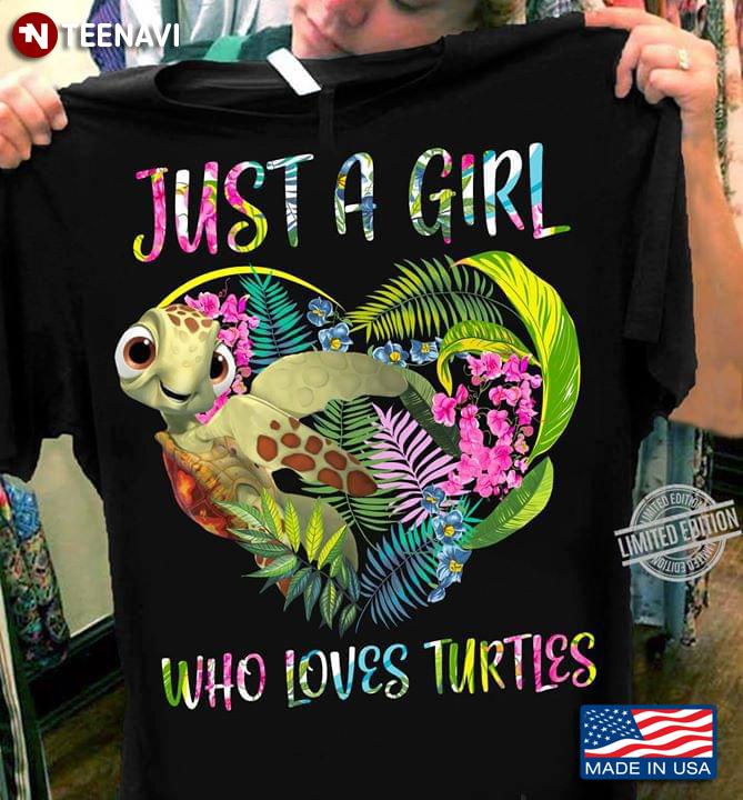 Just A Girl Who Loves Turtles Black Version