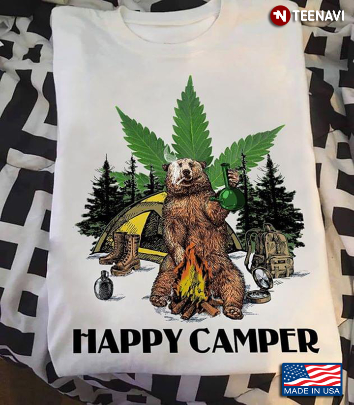 Bear Camping Happy Camper