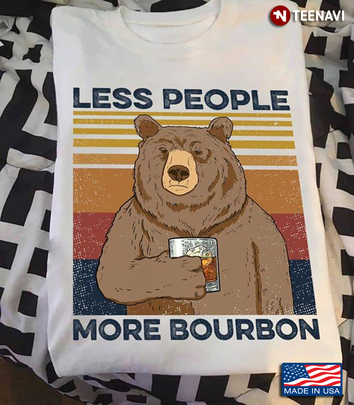 Bear Less People More Bourbon Vintage
