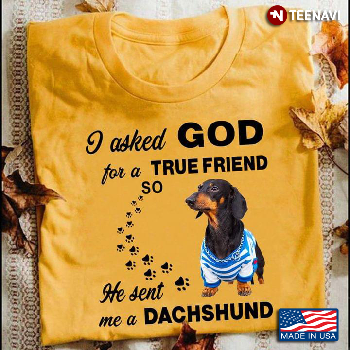 I Asked God For A True Friend So He Sent Me A Duchshund