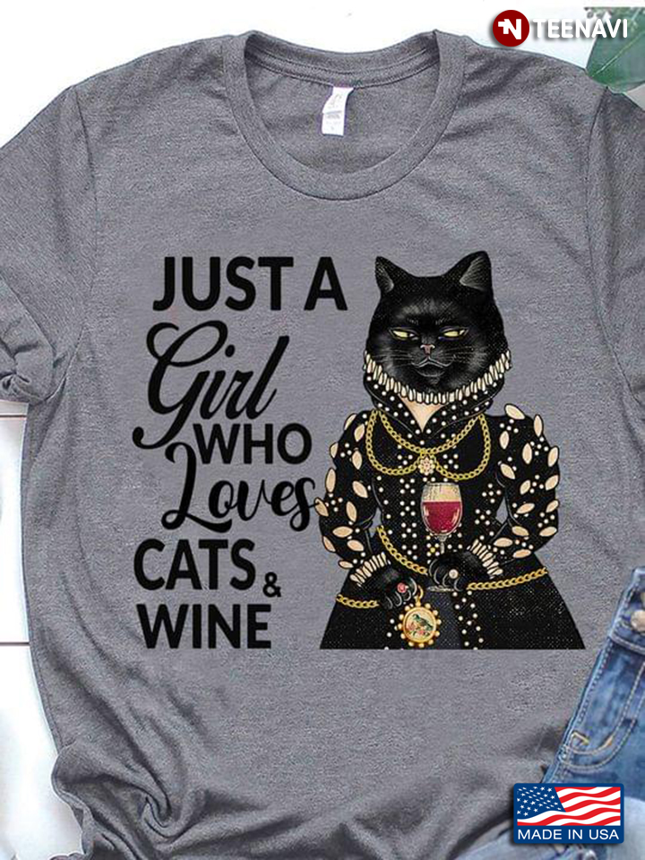 Just A Girl Who Loves Cat & Wine