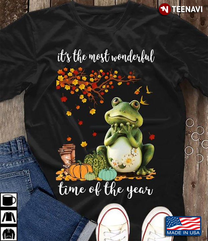 Fall It's The Most Wonderful Time Of The Year Frog