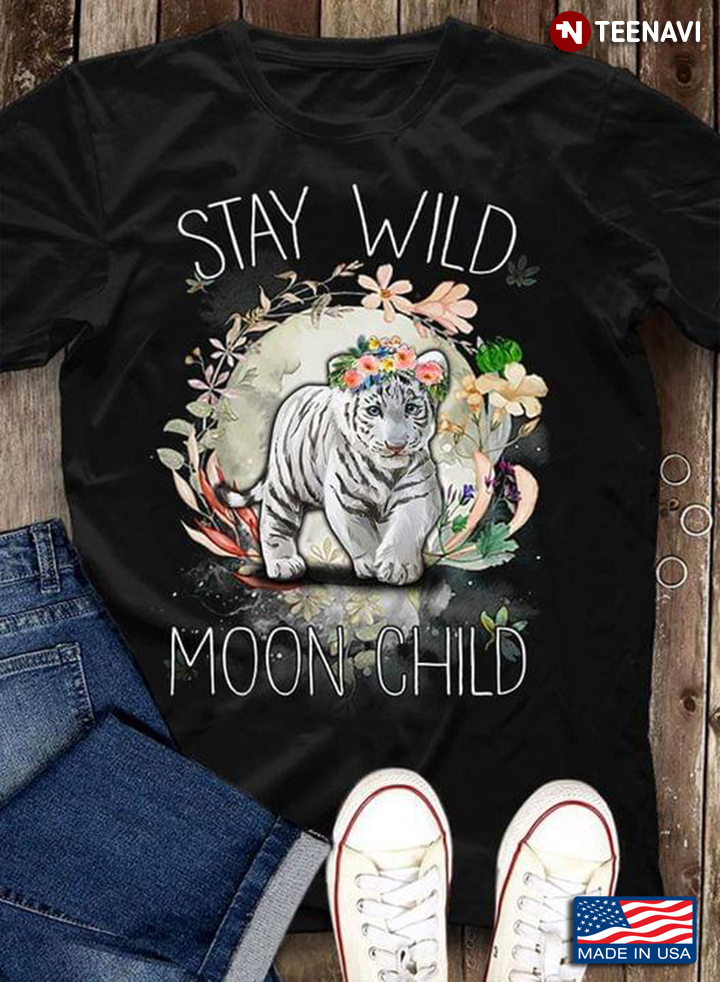 White Tigers Stay Wild Moon Child