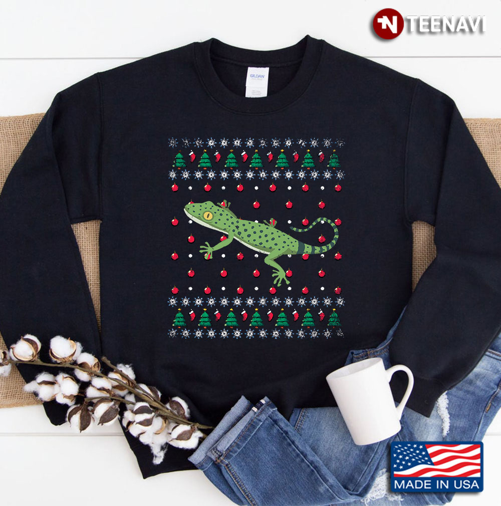 Gecko Ugly Christmas Sweatshirt