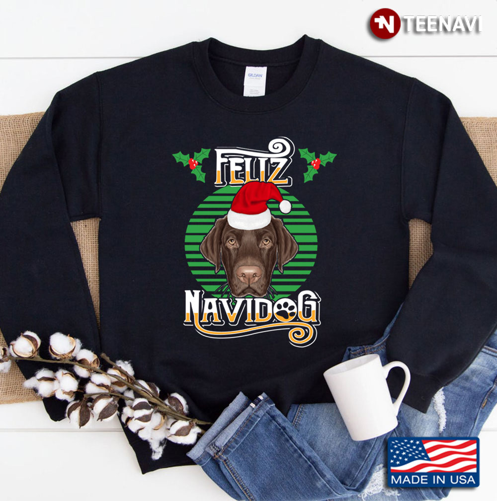 Feliz Navidog Labrador Dog Holiday Merry Christmas Sweatshirt