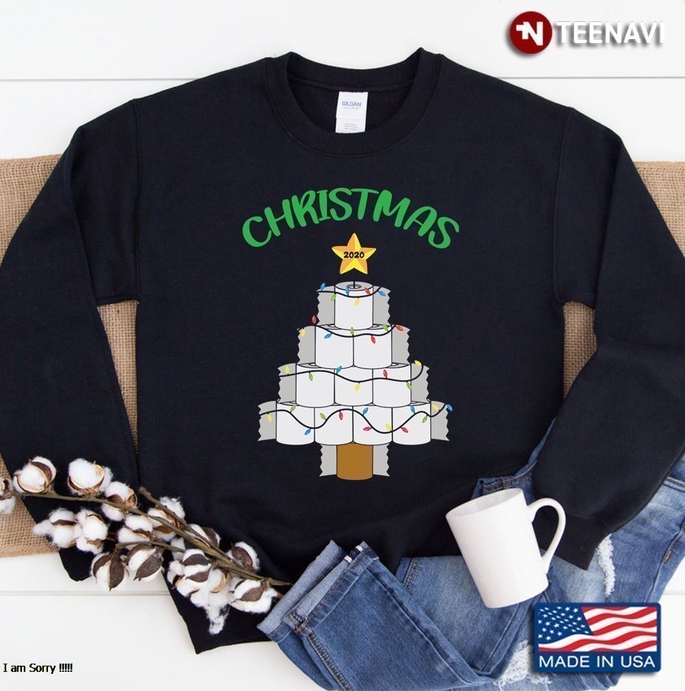 Christmas Tree By Toilet Paper Funny Xmas Gift Sweatshirt