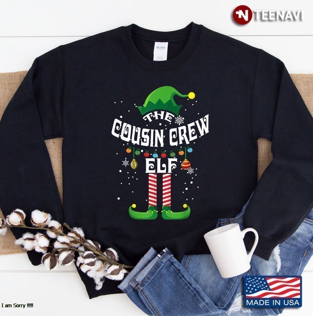 Cousin Crew Elf Christmas Pajama Sweatshirt