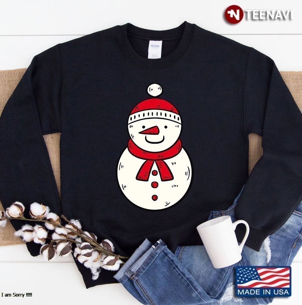 Cute Cartoon Snowman Sweatshirt