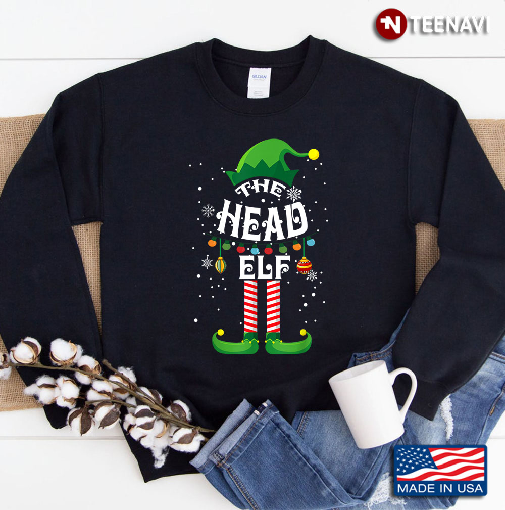 Head Elf Christmas Gift Sweatshirt