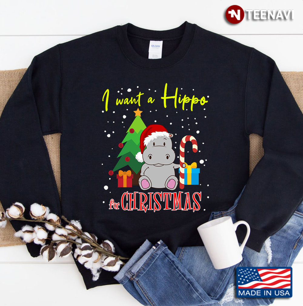 I Want A Hippopotamus For Christmasi Want A Hippo For Xmas Sweatshirt