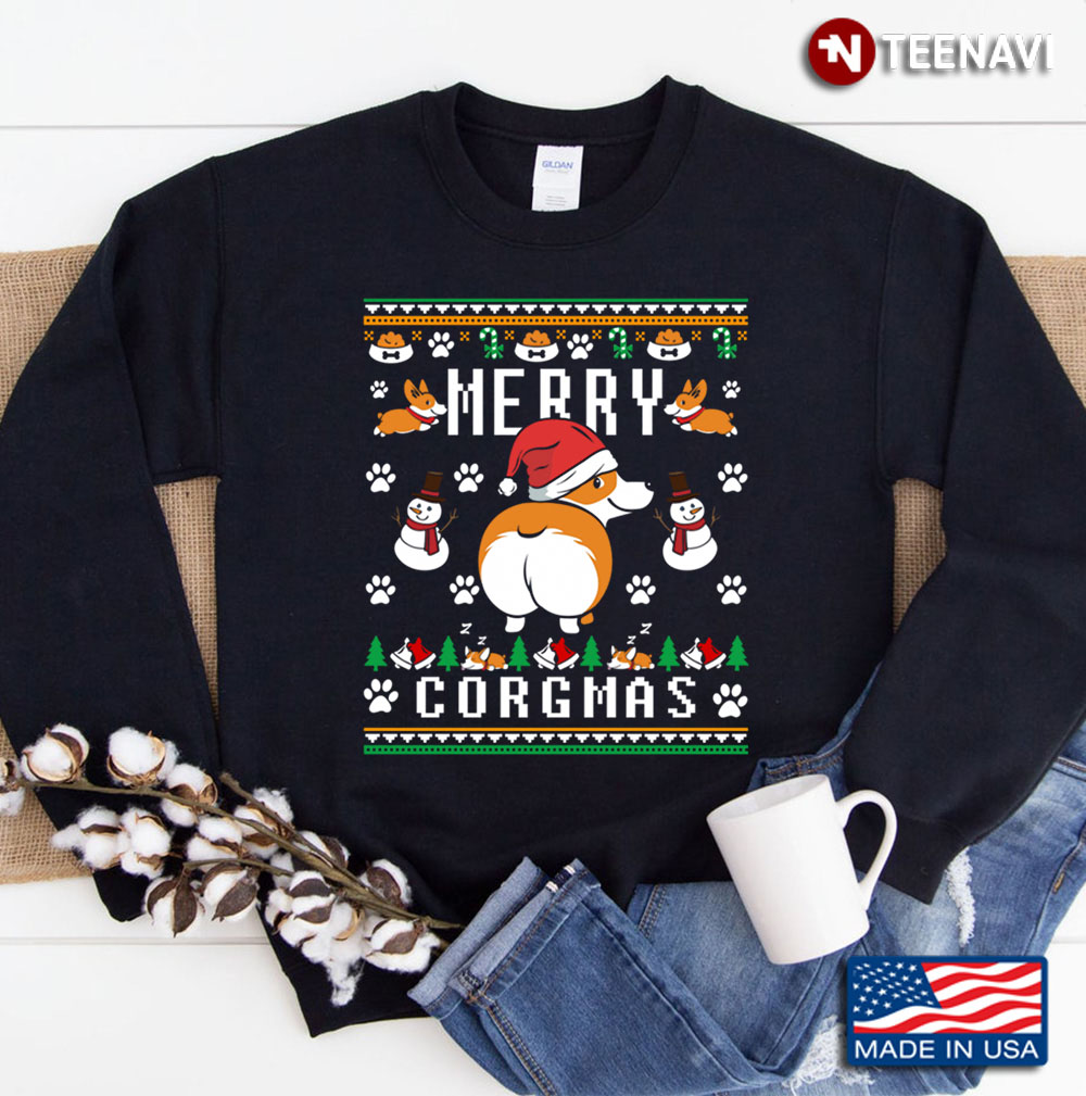 Merry Corgmas Christmas Corgi Sweatshirt