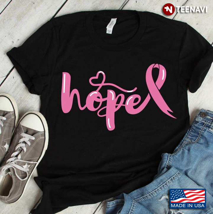 Hope Pray For Breast Cancer Awareness Ribbon