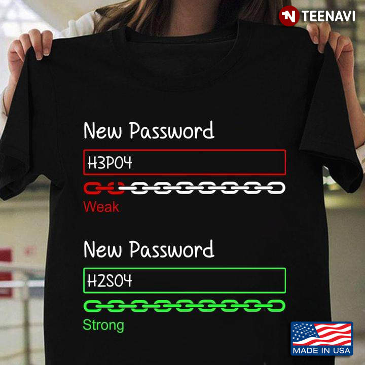 New Password H3PO4 Weak New Password H2SO4 Strong Chemistry