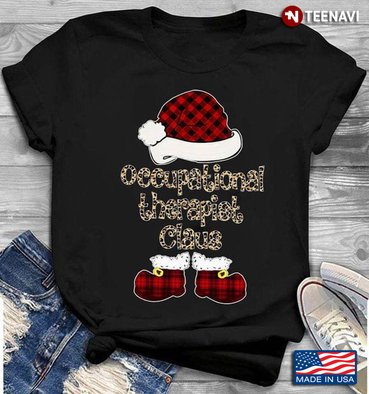 Occupational Therapist Claus Christmas Hat And Christmas Socks