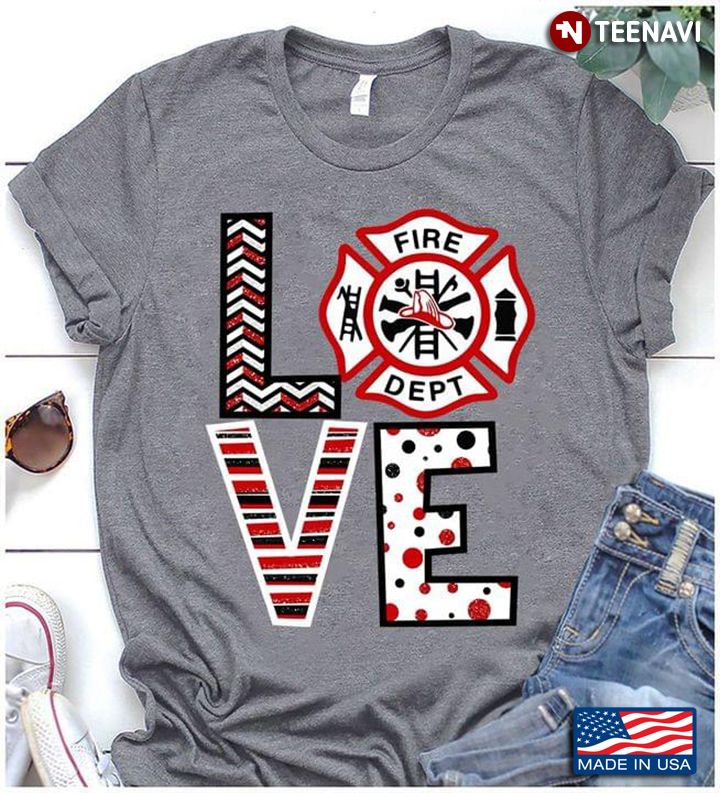 Love With Fire Department Maltese Cross