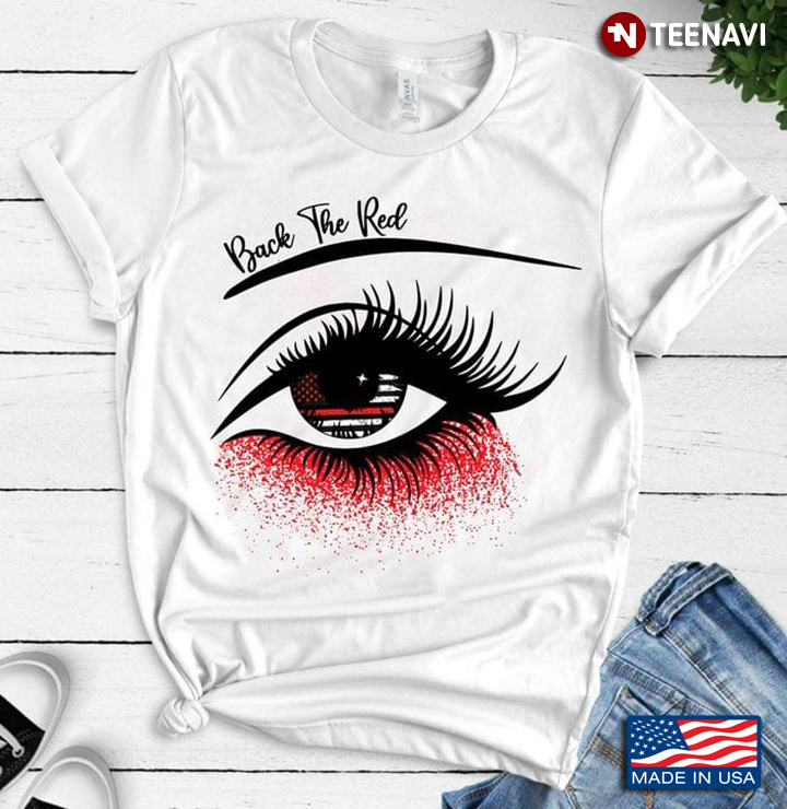 Back The Red Eye With American Flag